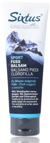 Sixtus SPORT FUSSBALSAM - hilft Blasen und Wundlaufen vorzubeugen - 125 ml