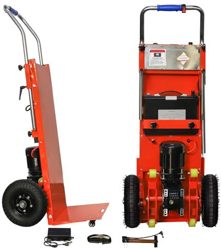 ROOMEDAL 880lbs Electric Stair Climbing Hand Trucks Dolly Cart for Moving Heavy Objects, 1200W Motor Power Heavy Duty Folding Stair Climber Cart