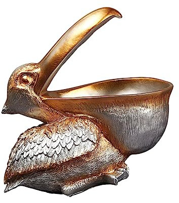 Amosfun Vogelaufbewahrungsskulptur Desktop-Ornament aus Harz lagercontainer Wohnkultur Tischdekoration Tier Vogelhandwerk aus Harz geformter Schmuck Jahrgang Vögel Ring