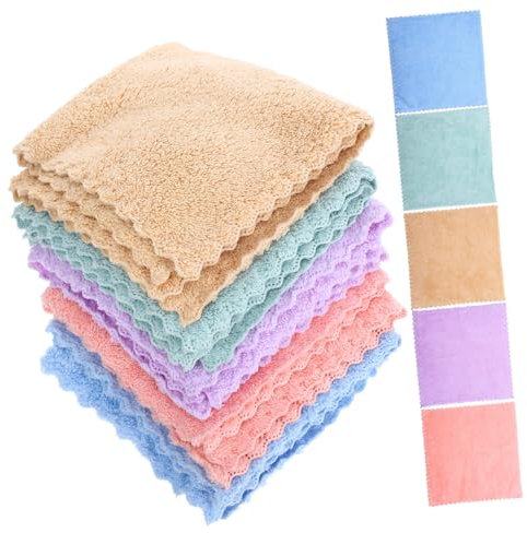 DRESSOOS Lot de 10 Serviettes De Toilette Douces Et Confortables pour Le Visage 30 X 30 Cm pour Garçons Et Filles pour Le Bain Et Le Maquillage