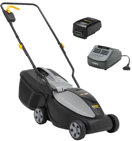 Rasaerba, tosaerba, tagliaerba elettrico a batteria Litio 20 Volt, Nero, 30 cm