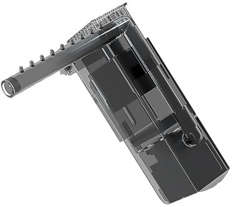 CAXUSD Aquariumpumpe Mit Ölfilmentferner Filter Und Belüftung Für Aquarium Höhenverstellbar 2 Austauschbare Auslässe