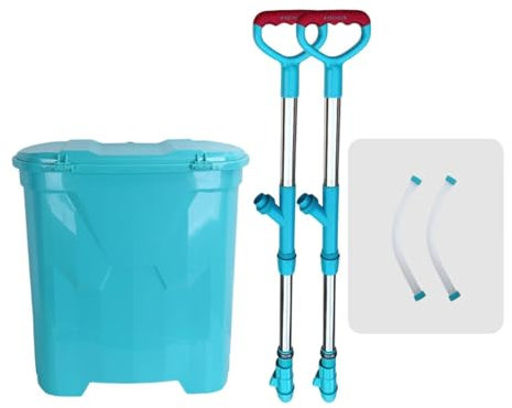 FashionCha Esparcidor Manual de Fertilizante con Cubo, Ideal para césped y Jardines, Style B