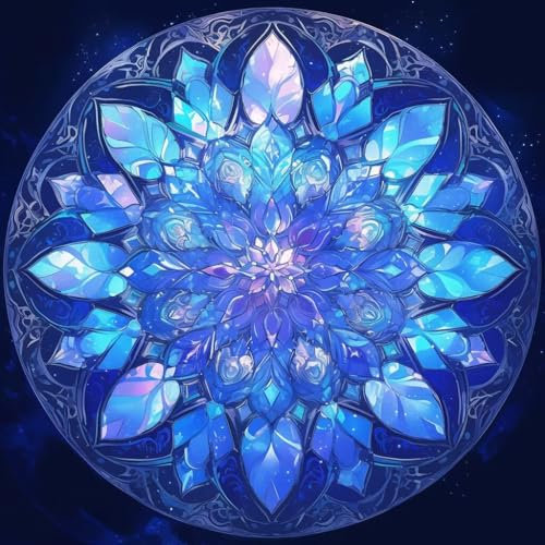 Generisch Diamond Painting Erwachsene Eckige Steine Set, Diamant Painting Bilder Mandala, 5d Diamond-Painting, DIY Vollbohrer Diamanten Malerei Mosaik Bastelset für Wanddekorationen 80x80cm 563