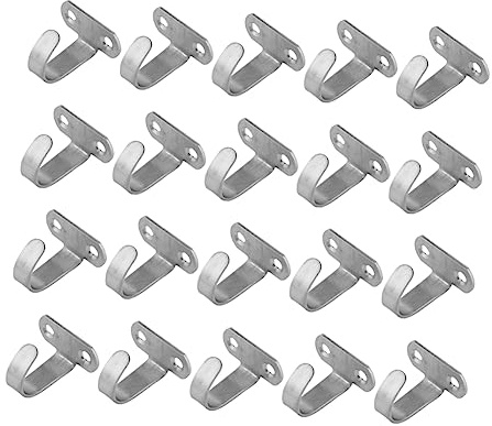 MAGICLULU Ganchos de Acero Inoxidable para Lámparas y Techo 20 Piezas Resistentes Impermeables para Colgar Decoración Hogar Armarios Baños