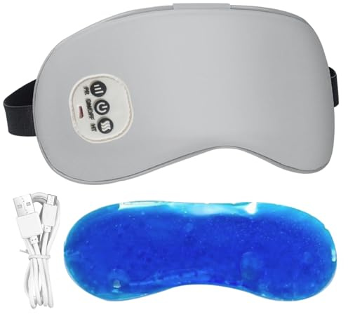 Maschera per gli occhi riscaldati per occhi asciutti 3 modalità Maschera per gli caldi vibranti con massaggiatore ricaricabile ricaricata USB calda con un timer15 min per stanchi St