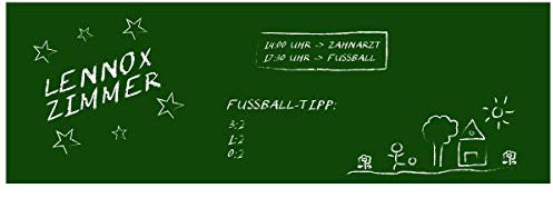 Wandkings Tafelfolie 300 x 100 cm, selbstklebend, Grün inkl. weißem Kreidemarker
