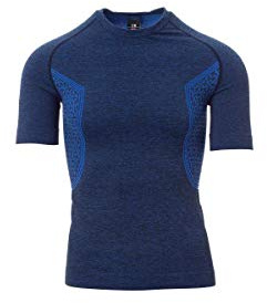 Payper THERMO PRO 160 SS Maglia termica da uomo girocollo maniche corte raglan misto poliammide poliestere Blu Royal Melange (XXL/3XL)