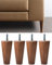 IPEA Patas para Muebles y sofás de Madera Color Nogal – Fabricado en Italia – Juego de 4 Patas con Forma de Cono para armarios y sillones – Patas Color Nogal – Altura 140 mm