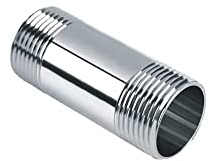 1 accesorio de tubería de acero inoxidable, accesorio de tubería roscado macho para tubería de aire, tubería de agua, tubería de combustible (DN20 3/4 pulgadas, 100 mm)