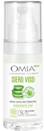 Omia, Siero Viso Idratante con Aloe Vera del Salento, Trattamento Viso Idratante per il Viso e il Contorno Occhi, Ideale come Base Trucco, 30 ml