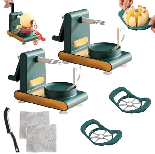 Outinget Peeler,2024 New Vegetable Peeler&Fruit Peeler,Home Essentials Multi-Fruit Peeler,Stainless Steel Fruit and Vegetable Peeler for Apple Pear Citrus Manual Rotating Kitchen Gadget (2Pcs-Green)