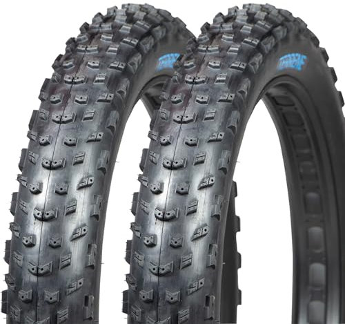 Fat Bike Tire for Bike and Bicycle by Terrene - Yippee Ki Yay Light 27.5x4.3 Inch Lightweight, Tubeless, All-Season, Stud Capable Bike Tires for Snow and Ice - Essential Fat Tire Accessories