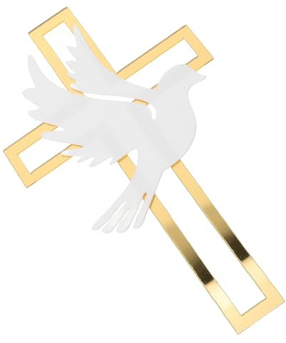Tofficu 4stücke Teiliges Kreuz Kuchenaufsatz Aus Acryl Elegante Tortendekoration Für Geburtstagsfeiern Taufe Und Religiöse Anlässe Und Langlebig Verleiht Jedem Dessert Eine Stilvolle