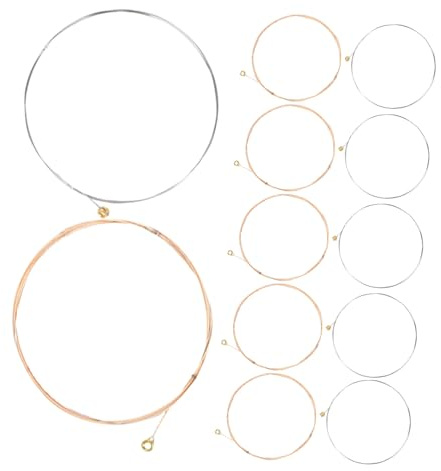 BESTonZON 12er-pack Phosphorbronze-saiten Für Akustikgitarre Ersatzsaiten Für Folk-gitarre Hohe Saiten Mit Standardspannung