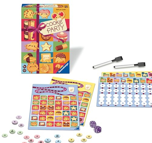 Ravensburger - Cookie Party, Gioco da tavolo famiglia 8+, 2-5 giocatori
