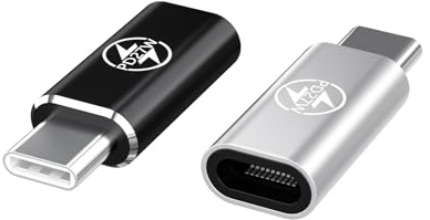 Adapter Lightning to USB C Adapter 2 Pack, Apple MFi Certified Lightning Cable to USB C Adapter PD 27W Fast Charging for iPhone 17/16/15 Pro Max Plus, Galaxy S24/S23, iPad Pro/Air, Not for OTG/Audio