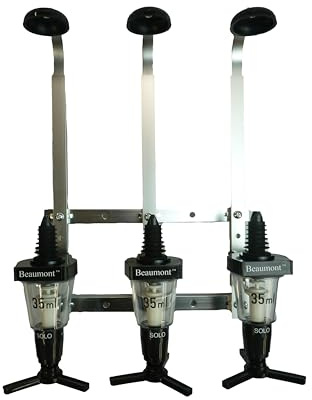 Thompson Cooper ltd-Wall 3 Bracket Set + 3 x Optic Dispensers, Home bar, Spirit Measures (3 x 35ml Optic Measure)