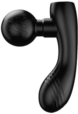 Massaggiatore a percussione, massaggio muscolare, dispositivo silenzioso a doppia testa, vibrazione profonda dei tessuti, design ergonomico leggero, portatile, compatto, ideale per uomini, donne