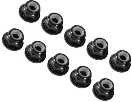 RiToEasysports Aluminiumfläns Nylon Tilläggslås Jordnötter - 10 St Hårdvara och Utomhusanvändning M4 Six Six