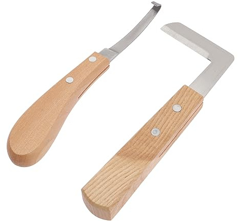 Kit de 2 Cuchillos para Recortar Pezuñas, Acero al Carbono