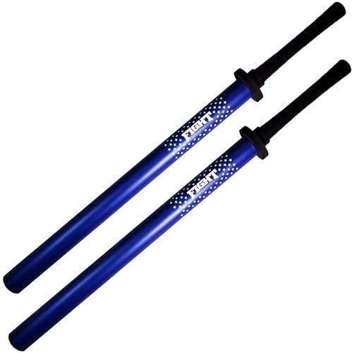 Foam Practice Swords, Training Sparring Stick Set, 2 Pack 35 with Carry Bag,for Martial Arts, Karate (Blue)