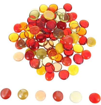 ABOOFAN Pietre Piatte in Vetro Colorate per Decorazioni Ciottoli Piatti Luminosi per Vasi Acquari e Progetti Te Pietre Decorative Naturali e Giardino