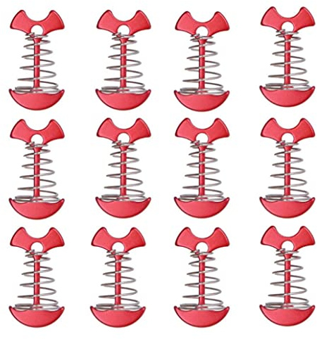 Piquets d'ancrage réglables en arête de Poisson, piquets de Tente, Crochet à Clous pour Tente Sol, Camping, randonnée en Plein air, activités, 12 pièces, Ancre Meubles
