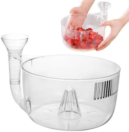 Ensalada Spinner - Colador giratorio, tazón grande para lavar verduras, recipiente para enjuagar verduras, de bayas para el hogar, barbacoa, camping, picnics, fregadero, cocina,