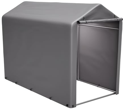 Cykelgarage kompakt 187 x 100 x 160 cm, cykellåda, cykelskydd, väderbeständigt med PE-presenning, pulverlackerad stålram, balkong terrass