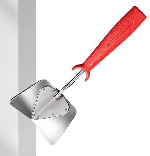 Winkelwerkzeug für Gips, Maurerkelle aus Edelstahl, glatt, mit rutschfestem Griff, Spachtelwerkzeug für Gips – für Putz, Platten, Farbe, Verlegung, Reparatur, Befestigung, Schleifen