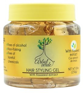 Árbol Verde Leinsamen Haargel - Natürliches Haarstyling-Gel mit Rosmarin - Alkoholfrei, Rückstandsfrei - Starker Halt & Glanz - 250 ml - Made in Mexico