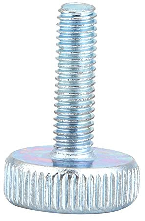 Thumb Screw M5 Zinc Plated Carbon Steel Flat Knurled Head Thumb Screws Fully Threaded Thumb Screw Bolts for Manual Tightening(#7)