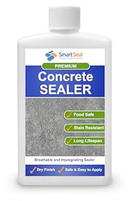 Smartseal Premium Concrete Sealer - Easy to Apply, High Protection Sealant - Oil and Water Repellent, Food Safe - Suitable for All Concrete Surfaces - 100 ml Sample