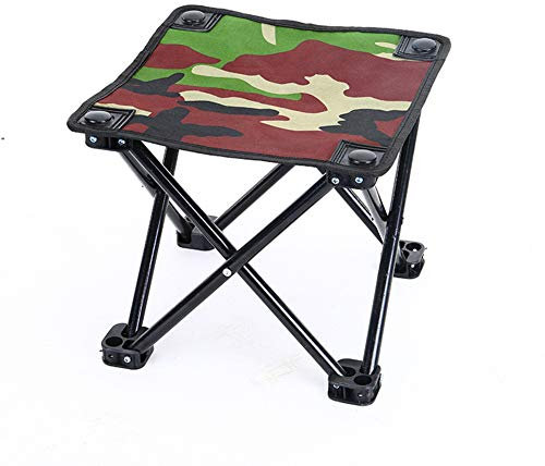 WANGLXFC Tragbar Klappstühle, Ultraleichter klappbarer, Campinghocker Faltbar Hocker, für Outdoor, Zelten, Picknick, Wandern Faltstuhl, Strandhocker Unisex, Green