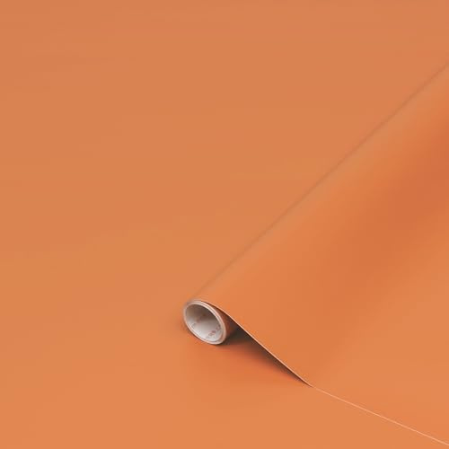 d-c-fix Möbel-Klebefolie Uni seidenmatt Terracotta 67,5 cm x 2 m | abwaschbare und selbstklebende Deko-Folie für Küche, Schrank, Tisch & Fensterbank - modern & nachhaltig