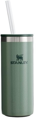 STANLEY Everyday Can Cooler Cup 10 oz Slim | Beer, Seltzers, Soda, and Energy Drinks | Doubles as Tumbler | Insulated Stainless Steel Drink Holder | BPA-Free | Hammertone Green