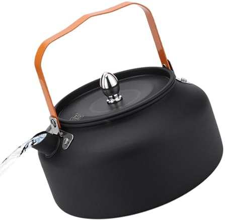 Bouilloire de camping en acier inoxydable | Pot d'eau d'extérieur | Bouilloire sifflante portable en acier inoxydable, cuisinière électrique, feu de camp léger, ébullition rapide pour le camping