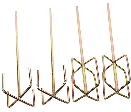 Hemobllo 4pezzi Aste Mischiatore Per Trapano in Acciaio Premium Bastoni Miscelazione e Stucco Resistenti e Anti-ruggine Per Progetti Te e Cantieri
