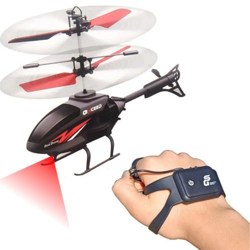 smile items Ferngesteuerter Hubschrauber für Kinder - Basic RC Spielzeug mit Auf- und Abbewegung, Handsteuerung, langlebiges Material, USB-Aufladung und einfach zu fliegen