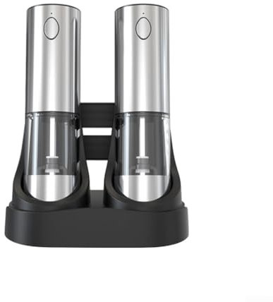 ZAMETTER Large for SILO Intelligent Automatic Rose Salt Grinder Electric Black Pepper Grinder Portable Electric Grinder Set