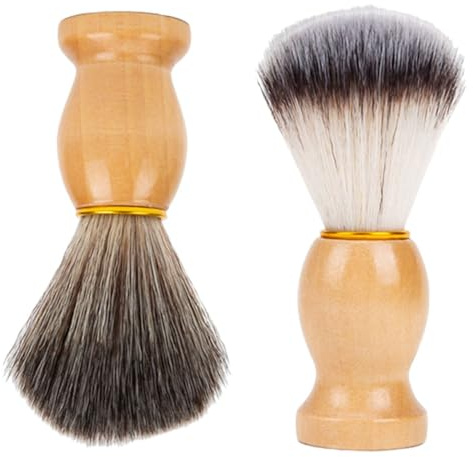 minkissy 2piezas Cepillo De Barbero Brocha De Afeitar De Peluquería Multiusos Brocha De Afeitar Para Jabón Compacto