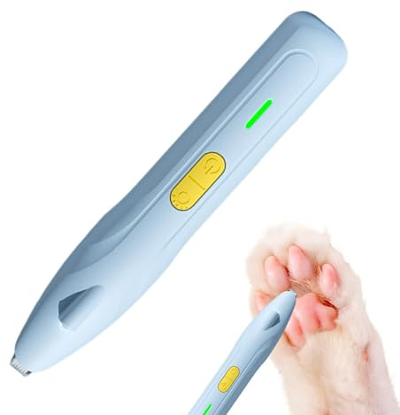 Cat Paw Hair Trimmer, Cat Hair Trimmer, Precise Kitten Grooming Tool, Bärbar elektrisk USB -uppladdningsbara husdjurskötselverktyg, lågbrus rakapparat för små och katter och hundar