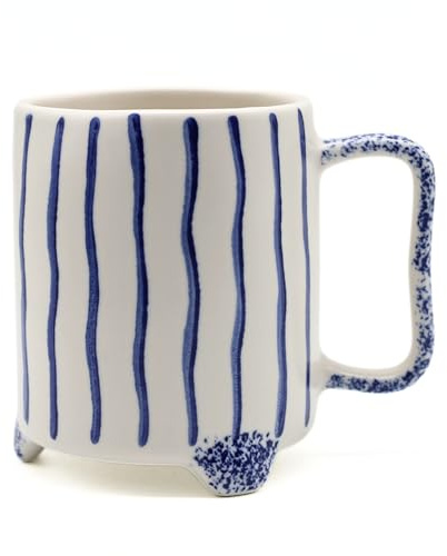 Miyuniq Kaffeetasse groß | 400 ml | Cappuccino Tasse | Handgefertigt | Große Kaffee- Teetasse | Steinguttasse | Kaffeebecher | Teetasse | Große Tasse