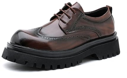 Mocassins À Enfiler pour Hommes, Chaussures Formelles Classiques Décontractées Banquets Affaires,Marron,43 EU