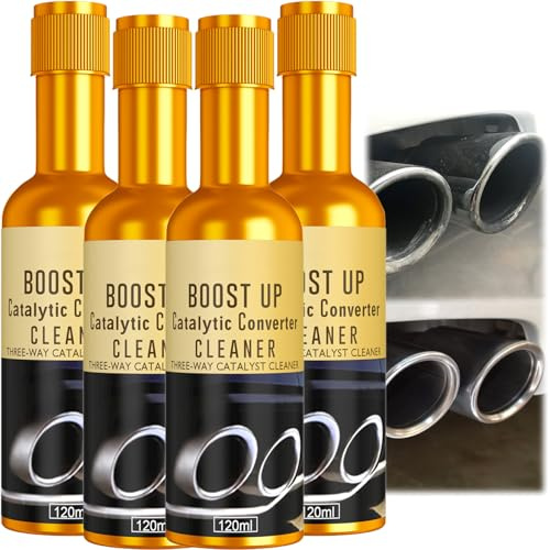 Maggikey Fuel System Cleaner, Boost Up Catalytic Converter Cleaner - Fuel System & Auto Parts Engine Exhaust Oil 4PCS - Gasoline Car Carbon Deposit Removal