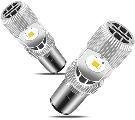 AURORIONCG BA20D Ampoules LED S2 Phares Moto 1200LM 10W pour S2 12V 35/35W Ampoules DC 9-80V