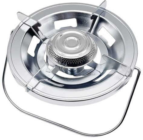 HONITANO Réchaud Gaz Portable pour Camping Extérieur Brûleur Vent avec Base Stable Cuisinière Gaz Compacte pour Randonnée et Voyage