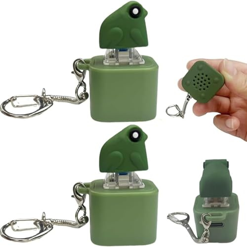 Lot de 2 Porte-clés Grenouille coassante, Jouet Anti-Stress Rechargeable avec lumières colorées, Anti-anxiétés et Anti-Stress pour Adultes et Enfant