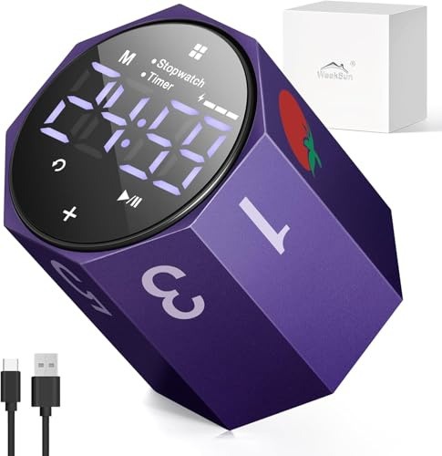 Pomodoro Temporizador Digital,Temporizador Digital de Cocina con Gran Pantalla Led,